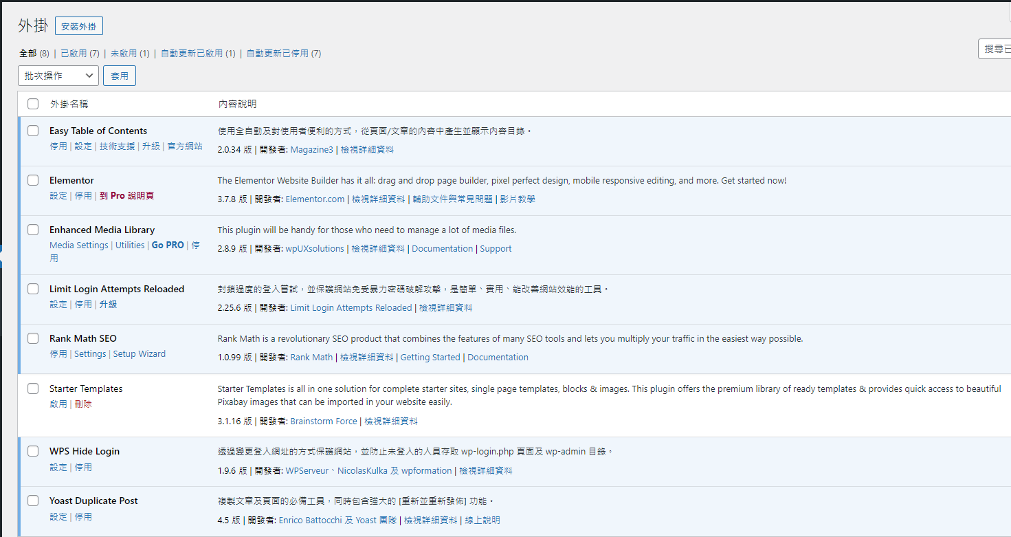 WordPress 6 Plugin 外掛推薦