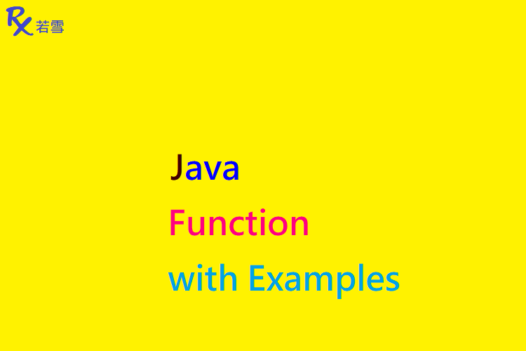 Function in Java with Examples - Java 147