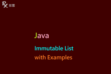Immutable List in Java with Examples - Java 147