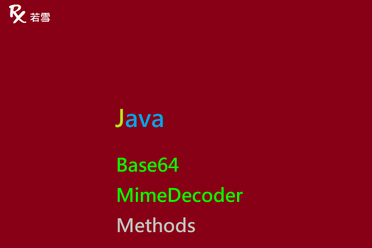Java Base64 MimeDecoder Methods - Java 147